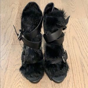 Ash faux fur pumps